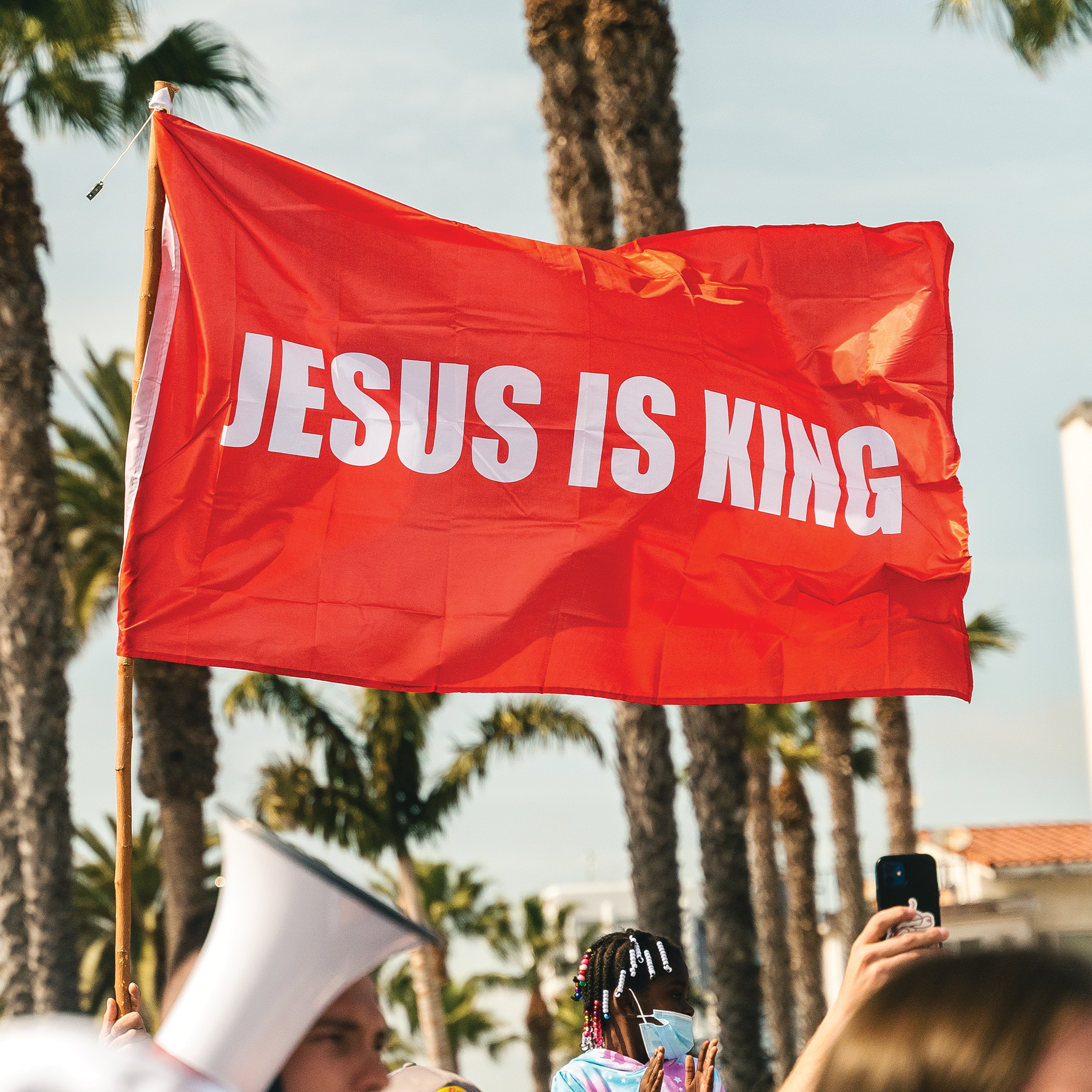 Jesus Is King Flag