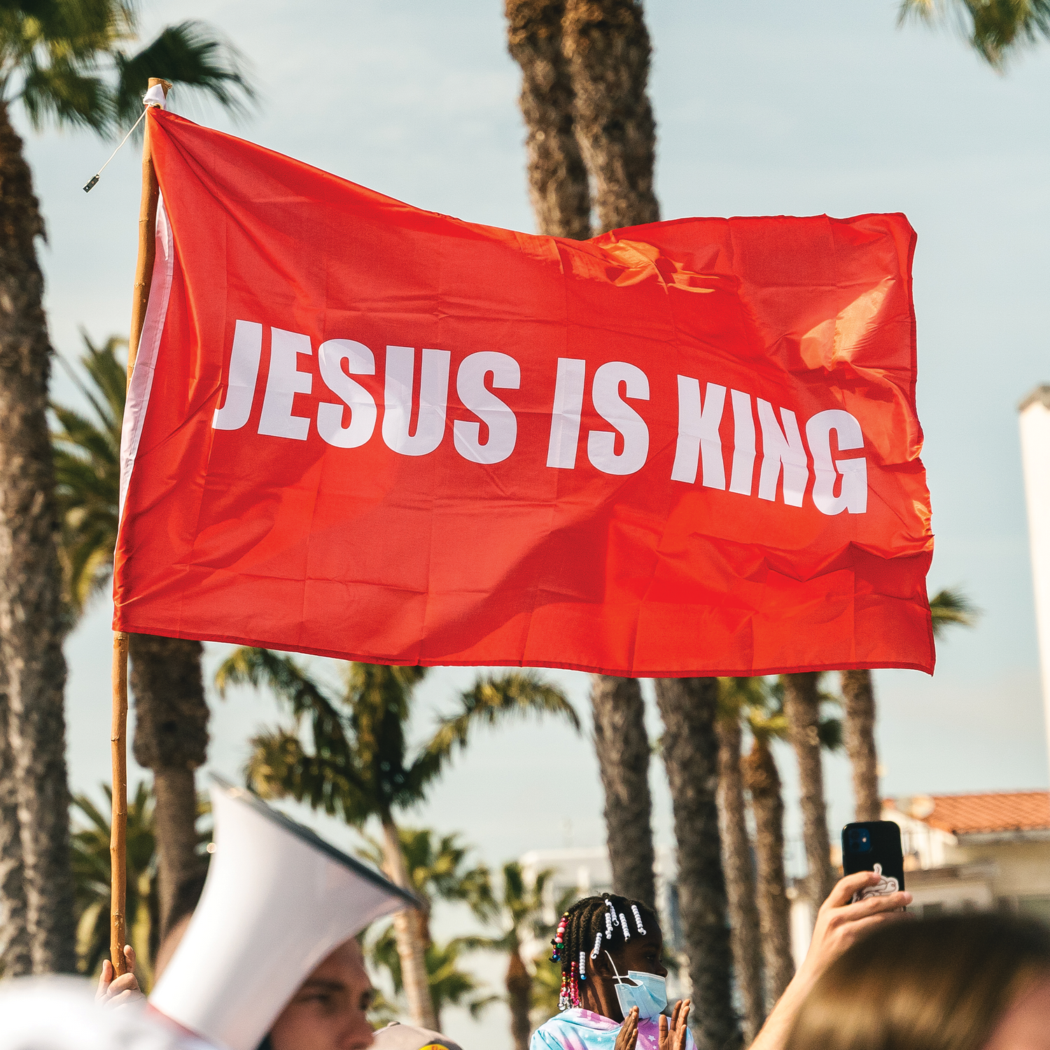 Jesus Is King Flag